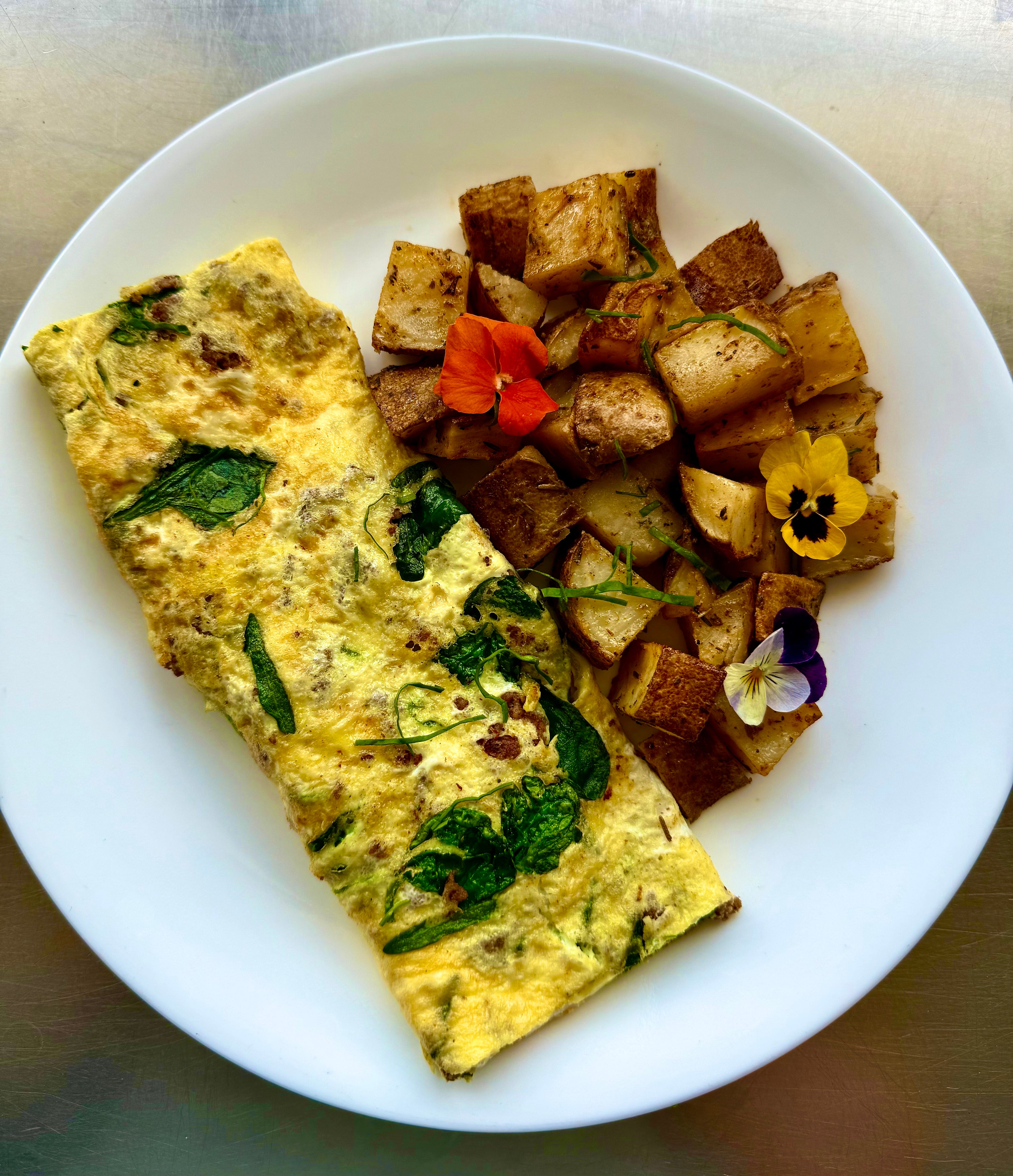 Omelette and "Homefries"