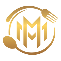 Munley Made Meals gold circular logo with fork, spoon, and stylized M emblem.